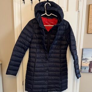 Tommy Hilfiger Women's Dark Blue Puffer Jacket Natural Down Packable LNNT